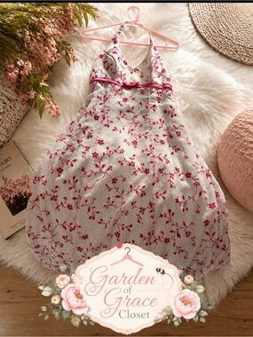 Blondie Nites Satin White Dress with Subtle Pink Logo Accent